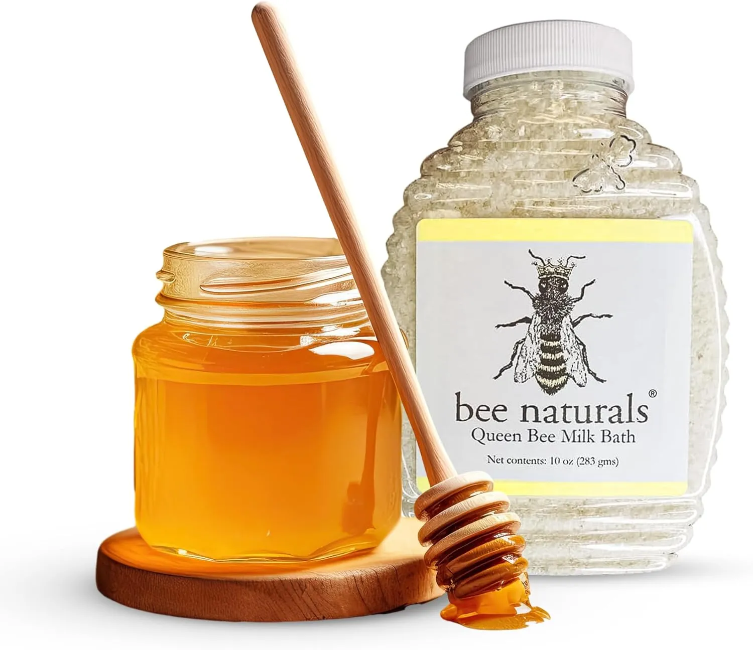 Bee Naturals Queen Bee Milk Bath - 10oz Orange Scented Epsom Salt Bath - Relaxing & Nourishing - for Soft Skin - All Ages