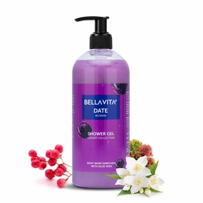 Bel. Vita Luxury Date Woman Body Wash Shower Gel for Women | 500ml | Deep Cleansing, Hydrating & Moisturising with Aloe Vera Extract | Softer, Smoother Skin | Suitable for All Skin Types