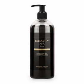 Bellas-Vita Luxury CEO MAN Body Wash Shower Gel for Men |Men's Bodywash 500ml | Deep Cleansing, Hydrating, Moisturising with Aloe Vera Extract & Charcoal Powder| Suitable for All Skin Types