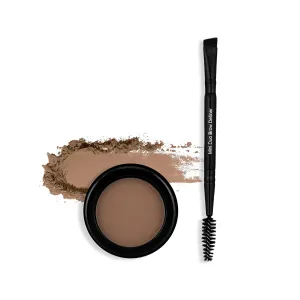 Billion Dollar Brows Eyebrow Powder & Duo Definer Brush – Lightweight, Buildable Formula for Full, Natural Brows, Soft Texture, Seamless Blending, Cruelty-Free & Vegan - Light Brown