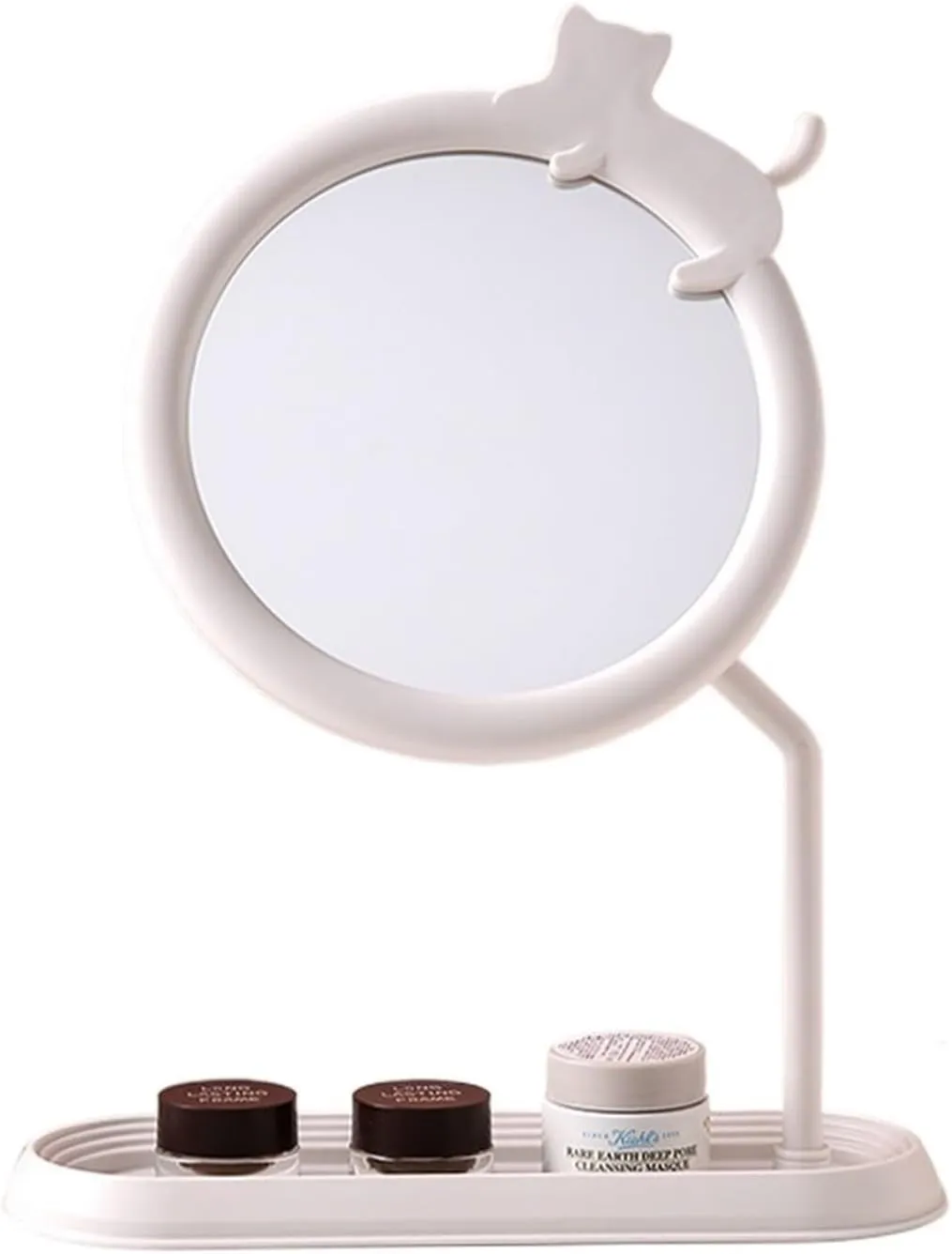 Blessing Cat Desktop Makeup Mirror Bedroom Dormitory Detachable Desktop Makeup Mirror HD Rotatable Princess Mirror