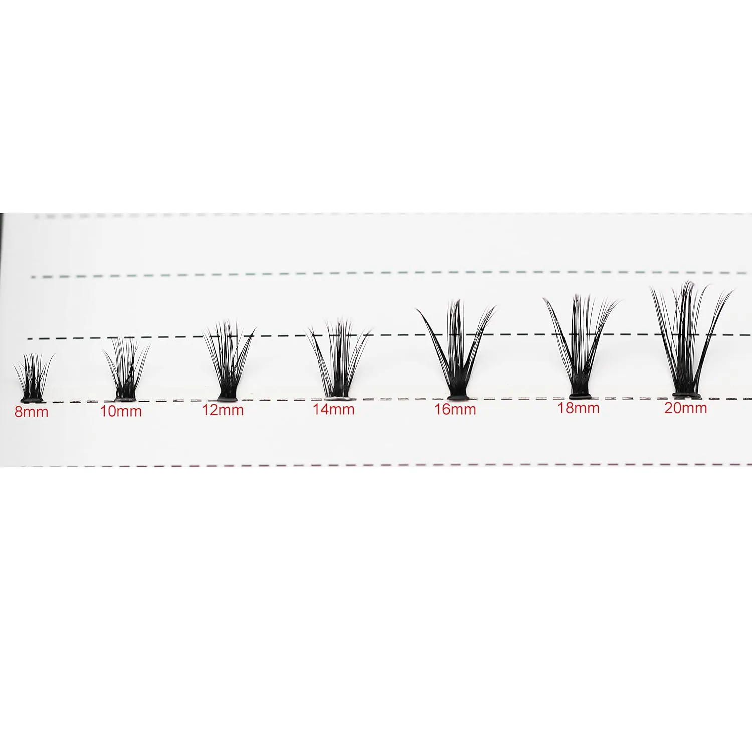 Bodermincer 10D 20D 240pcs Cluster Eyelash Extensions 8-9-10-11-12mm Mixed/ 10-11-12-13-14mm Mixed/12-13-14-15-16mm Mixed Eyelash Clusters Lash Extension Individual Lashes for Self Application