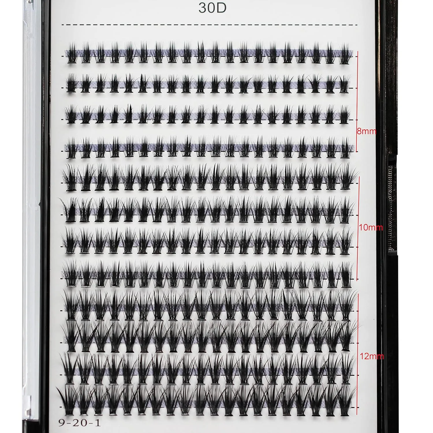 Bodermincer 10D 20D 240pcs Cluster Eyelash Extensions 8-9-10-11-12mm Mixed/ 10-11-12-13-14mm Mixed/12-13-14-15-16mm Mixed Eyelash Clusters Lash Extension Individual Lashes for Self Application