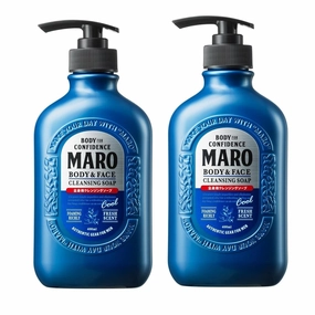 Body & Face Cool Cleansing Soap (2-Pack) | All-In-One Mens Bodywash & Face Wash Shower Gel with Cooling Effect, Mens Body Soap That Removes Dirt & Oil, Deep Cleans Pores, Bodywash Gifts for Men