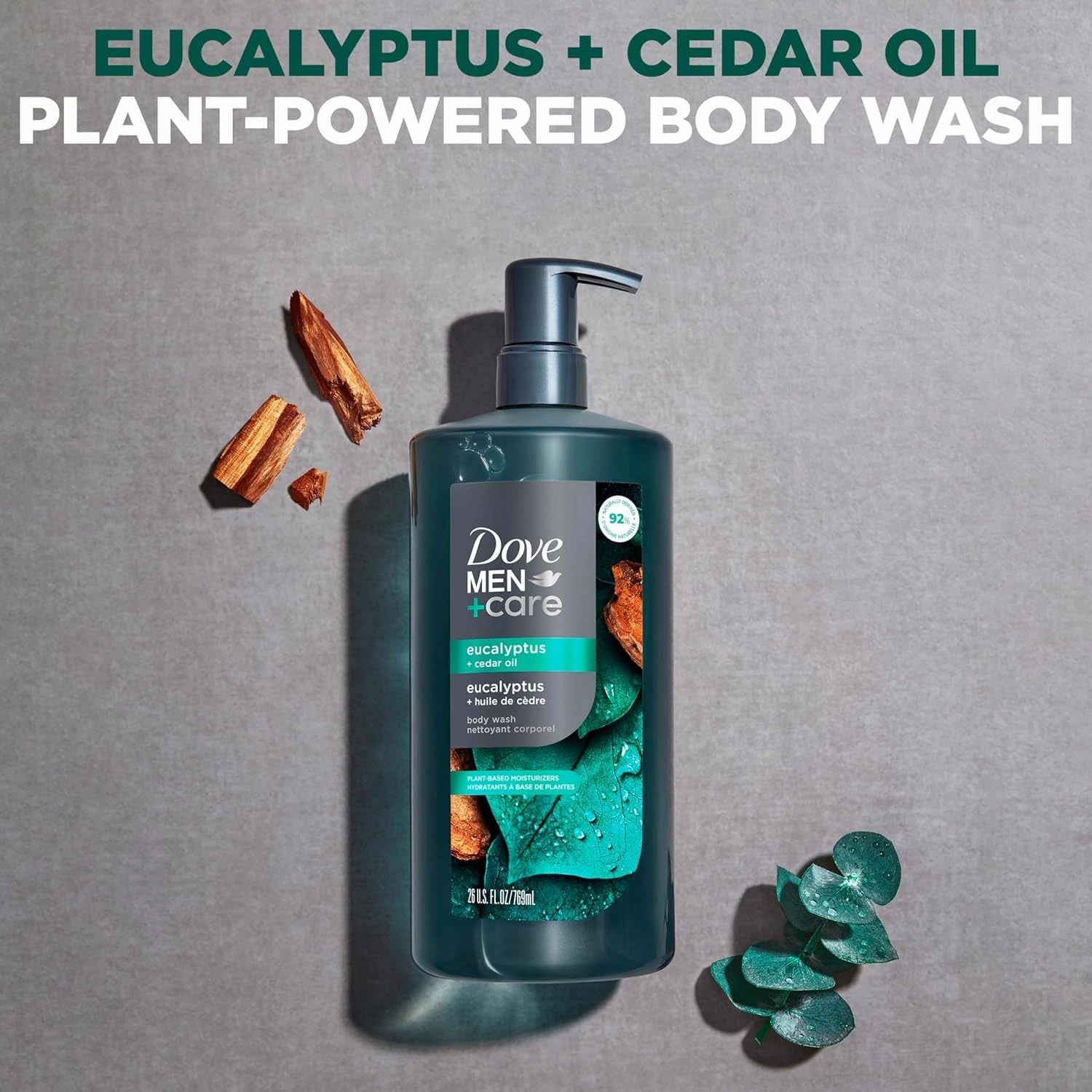 Body Wash Eucalyptus   Cedar Oil to Rebuild Skin in the Shower with Plant-Based Cleansers and Moisturizers 26 Oz