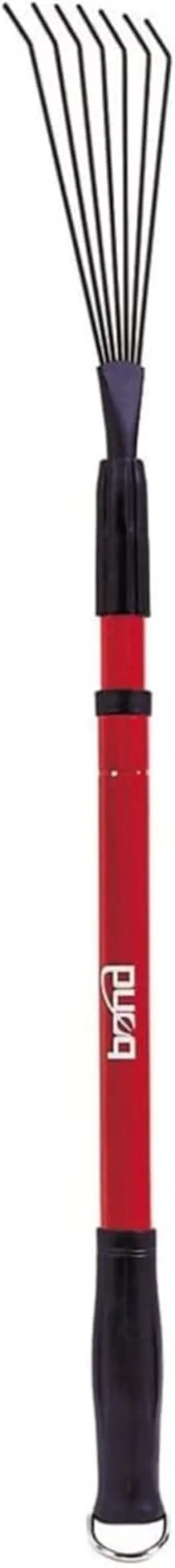 Bond Manufacturing LH013 Fan Rake with Telescopic Handle & Non-Slip Grip, Red