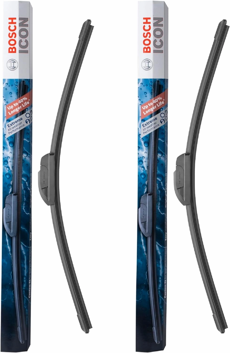 BOSCH 26A18A ICON Beam Wiper Blades - Driver and Passenger Side - Set of 2 Blades (26A & 18A)