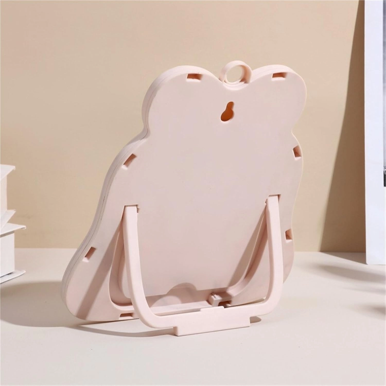 Bow Mirror Folding Female Student Makeup Mirror Placed On The Table High-Definition Dormitory Desktop Vertical Cute Makeup Mirror