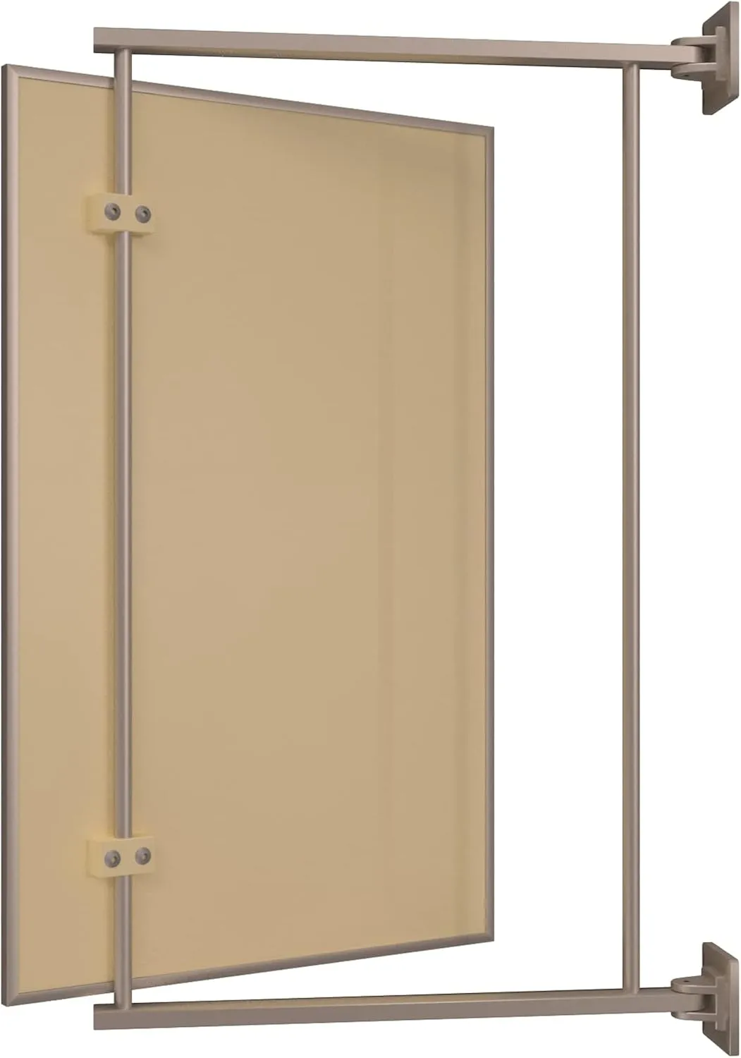 BRIXWELL PNV14BN 14" W x 22" H Pivot-N-Vue Double Hinged Mirror Rectangular Brushed Nickel