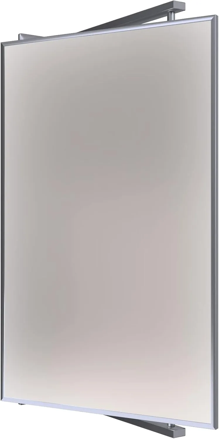 BRIXWELL PNV14CH 14" W x 22" H Pivot-N-Vue Double Hinged Mirror Rectangular Polished Chrome