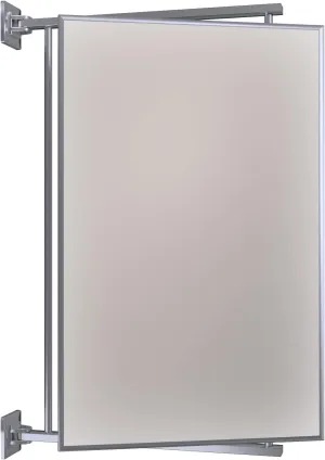 BRIXWELL PNV14CH 14" W x 22" H Pivot-N-Vue Double Hinged Mirror Rectangular Polished Chrome