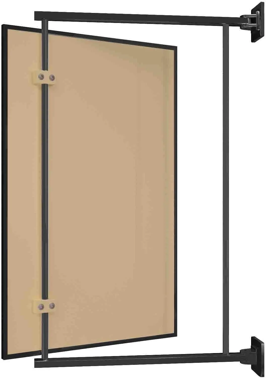 BRIXWELL PNV14MBL 14" W x 22" H Pivot-N-Vue Double Hinged Mirror Rectangular Matte Black