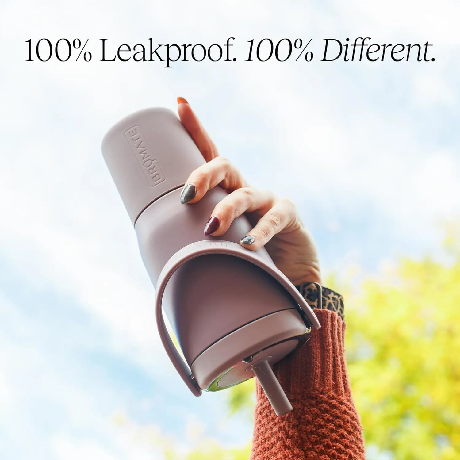 BrüMate Resa 25oz 100% Leakproof Travel Tumbler with Handle & Straw | Flexible Soft Sip Straw | Silicone Sleeve for Durability | Stainless Steel | Cup Holder & Travel Friendly | (Lavender)