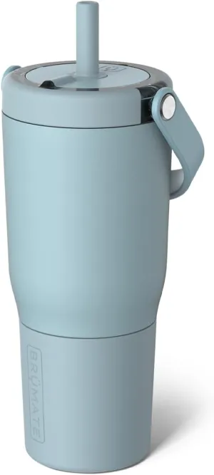 BrüMate Resa 25oz 100% Leakproof Travel Tumbler with Handle & Straw | Flexible Soft Sip Straw | Silicone Sleeve for Durability | Stainless Steel | Cup Holder & Travel Friendly | (Mist)