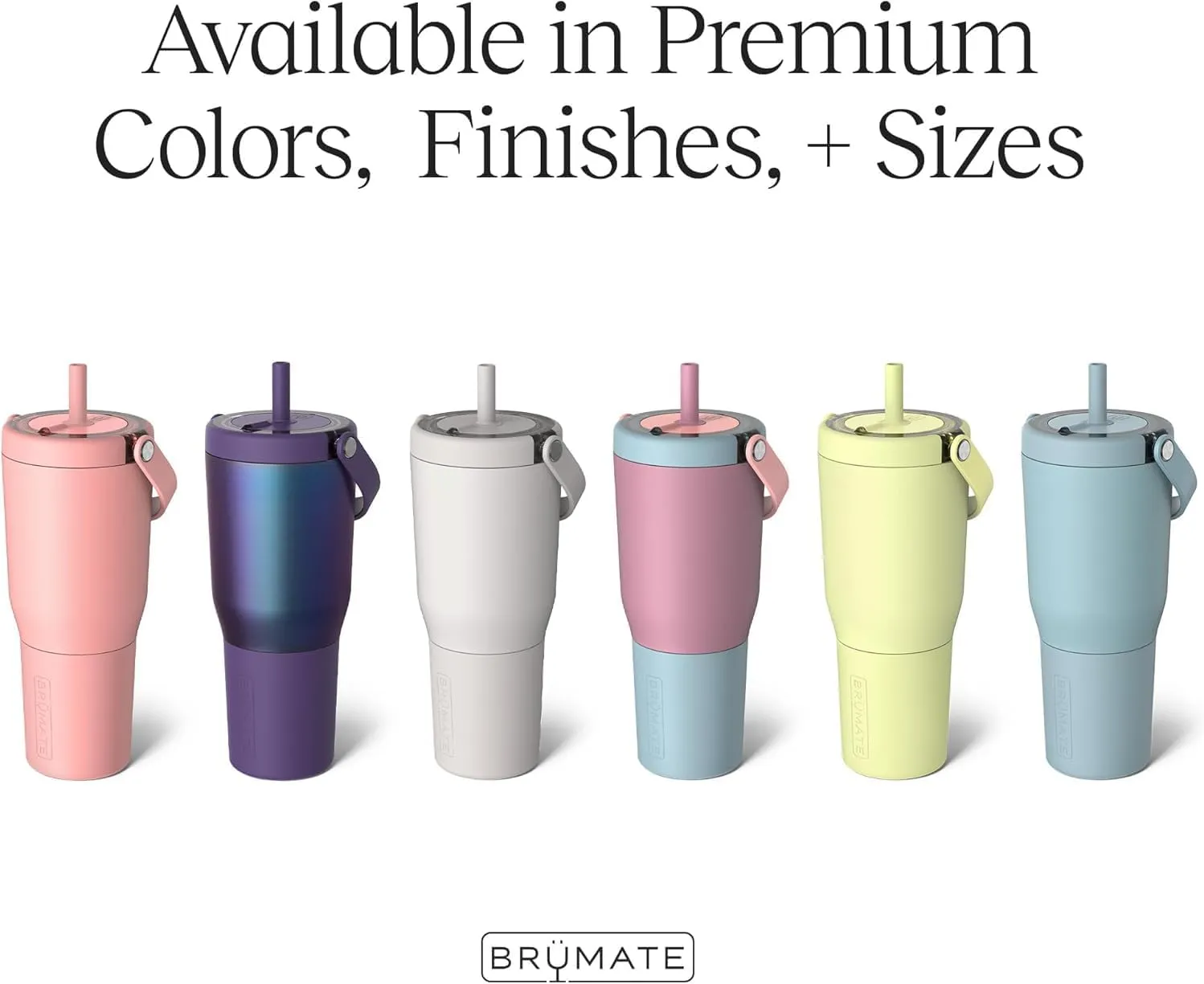BrüMate Resa 35oz 100% Leakproof Travel Tumbler with Handle & Straw | Flexible Soft Sip Straw | Silicone Sleeve for Durability | Made of Stainless Steel | Cup Holder & Travel Friendly | (Cotton Candy)