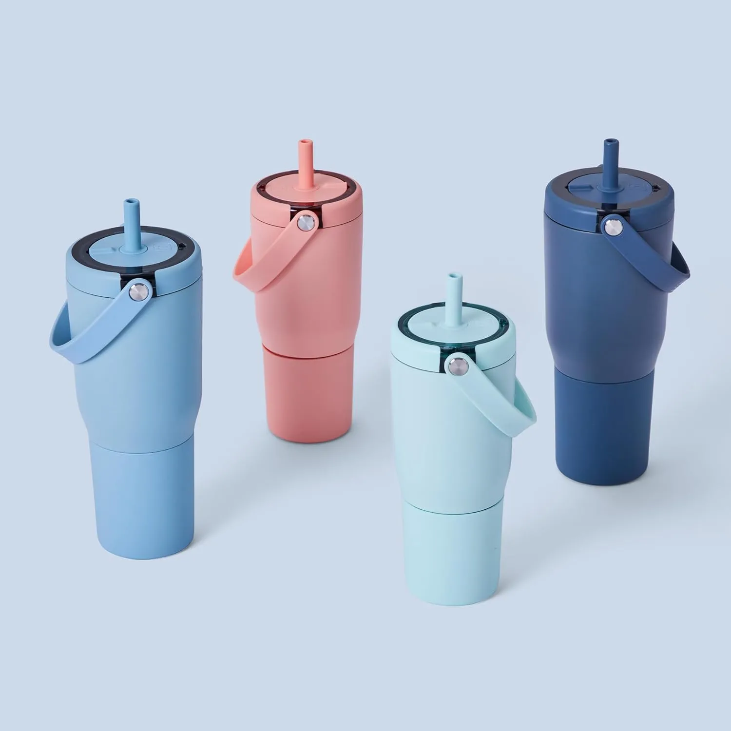 BrüMate Resa 35oz 100% Leakproof Travel Tumbler with Handle & Straw | Flexible Soft Sip Straw | Silicone Sleeve for Durability | Stainless Steel | Cup Holder & Travel Friendly | (Mist)
