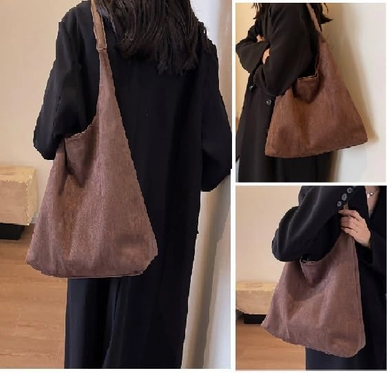 Brown Suede Bag for Women 2024 - New Tote and Shoulder Bag