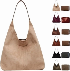 Brown Suede Bag for Women 2024 - New Tote and Shoulder Bag
