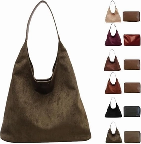 Brown Suede Bag for Women 2024 - New Tote and Shoulder Bag