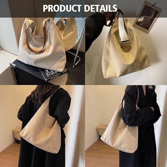 Brown Suede Bag for Women 2024 - New Tote and Shoulder Bag
