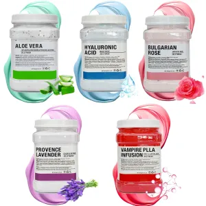 Bundle of Five Jelly Masks for Facials Professional, Mascarillas Faciales, Vajacial Mask, Jelly Face Mask, jelly masks for facials,Peel off Mask