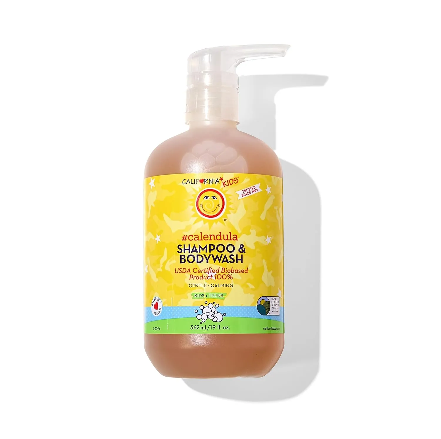 California Kids Shampoo   Body Wash | Calendula | Soothing Skin Care for Kids   Teens| 100% Plant-Based | Lavender Scent | Hypoallergenic | 19 oz