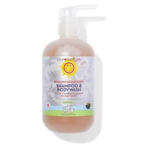 California Kids Shampoo   Kids Body Wash 2-in-1 | Super Sensitive (Unscented) | Gentle Skin Care | 100% Plant-Based | Hypoallergenic | 19 oz.