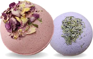 Calming Rose Garden Lavender & Chamomile Hemp Seed Oil Bath Bomb - Made in USA, with Essential Oils, Epsom Salt, Kaolin Clay and Coconut Milk Powder (Rose Garden)
