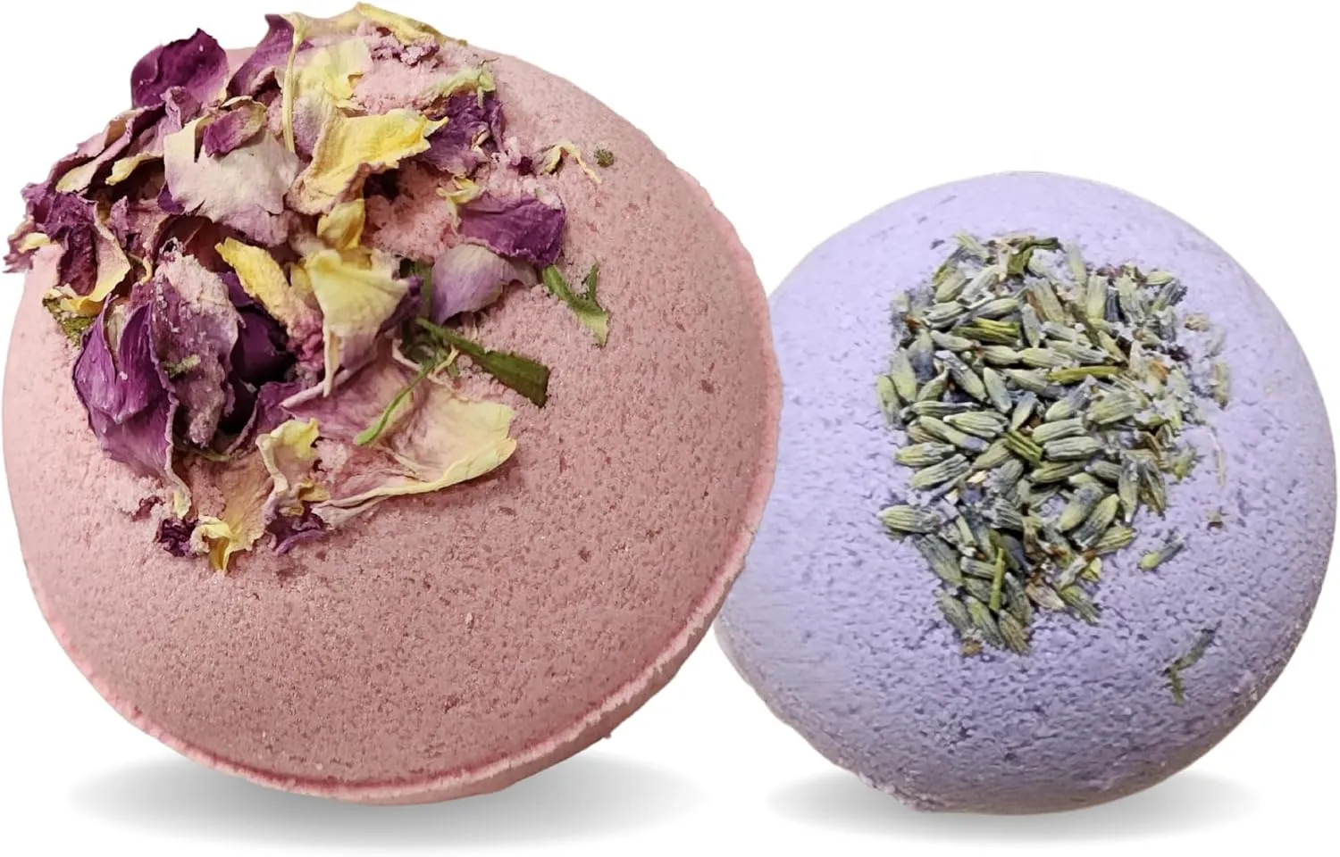 Calming Rose Garden Lavender & Chamomile Hemp Seed Oil Bath Bomb - Made in USA, with Essential Oils, Epsom Salt, Kaolin Clay and Coconut Milk Powder (Rose Garden)
