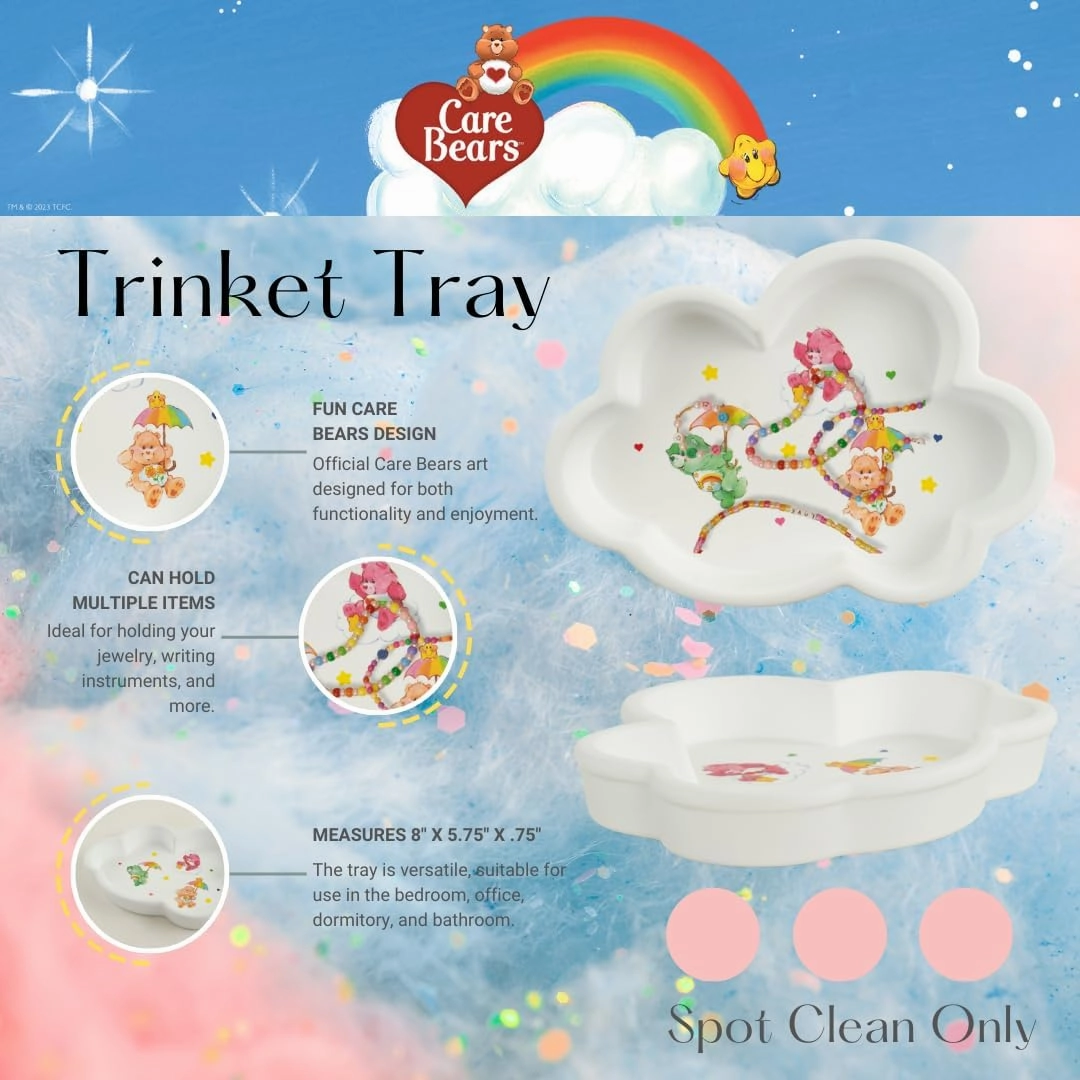 Care Bears Classic Trinket Tray Jewelry Dish (Officially Licensed Product) by Franco Collectibles