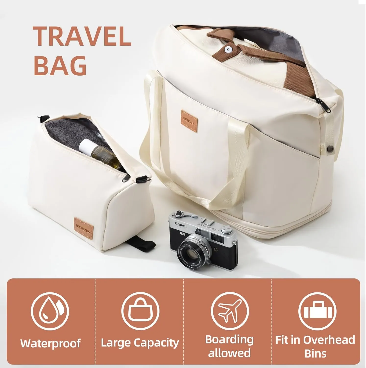 Carry On Luggage Set 3 Piece Hard Shell Suitcases Front Opening with TSA Lock Spinner Wheels (White, 3 piece set)
