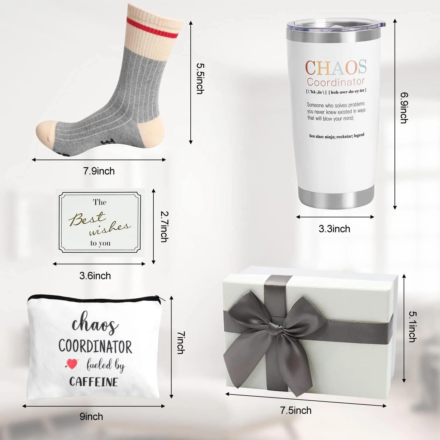 Chaos Coordinator Gifts,20 OZ Insulated Tumbler Birthday Gift for Women,Unique Idea for Teacher Appreciation Gifts,Office Gift for Coworker Boss,Thank You, Friend Christmas