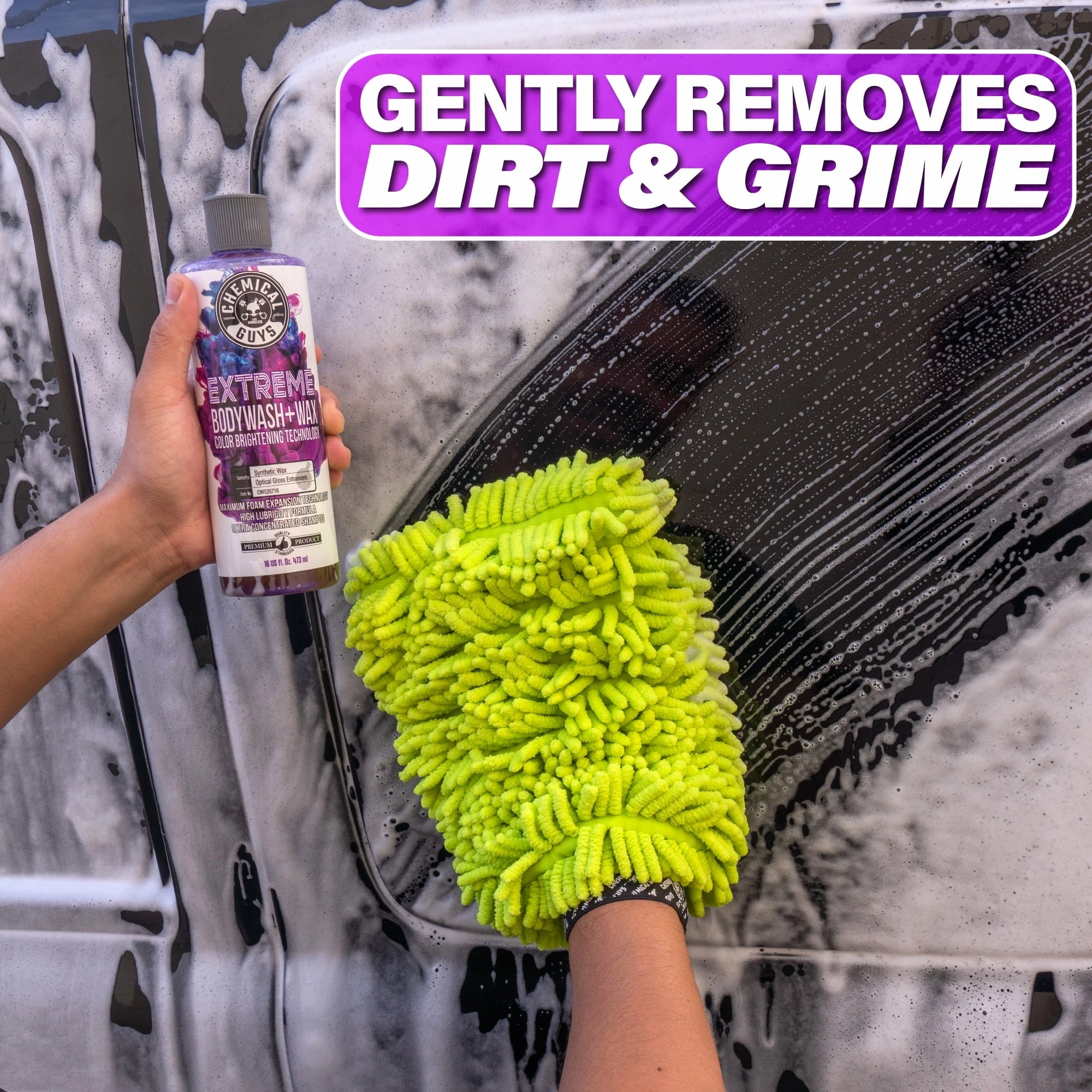 Chemical Guys CWS20716 Extreme Bodywash & Wax Foaming Car Wash Soap, 16 oz