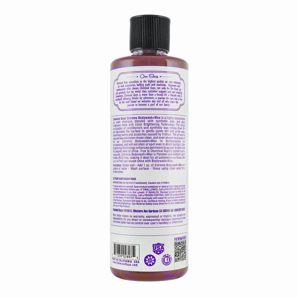 Chemical Guys CWS20716 Extreme Bodywash & Wax Foaming Car Wash Soap, 16 oz