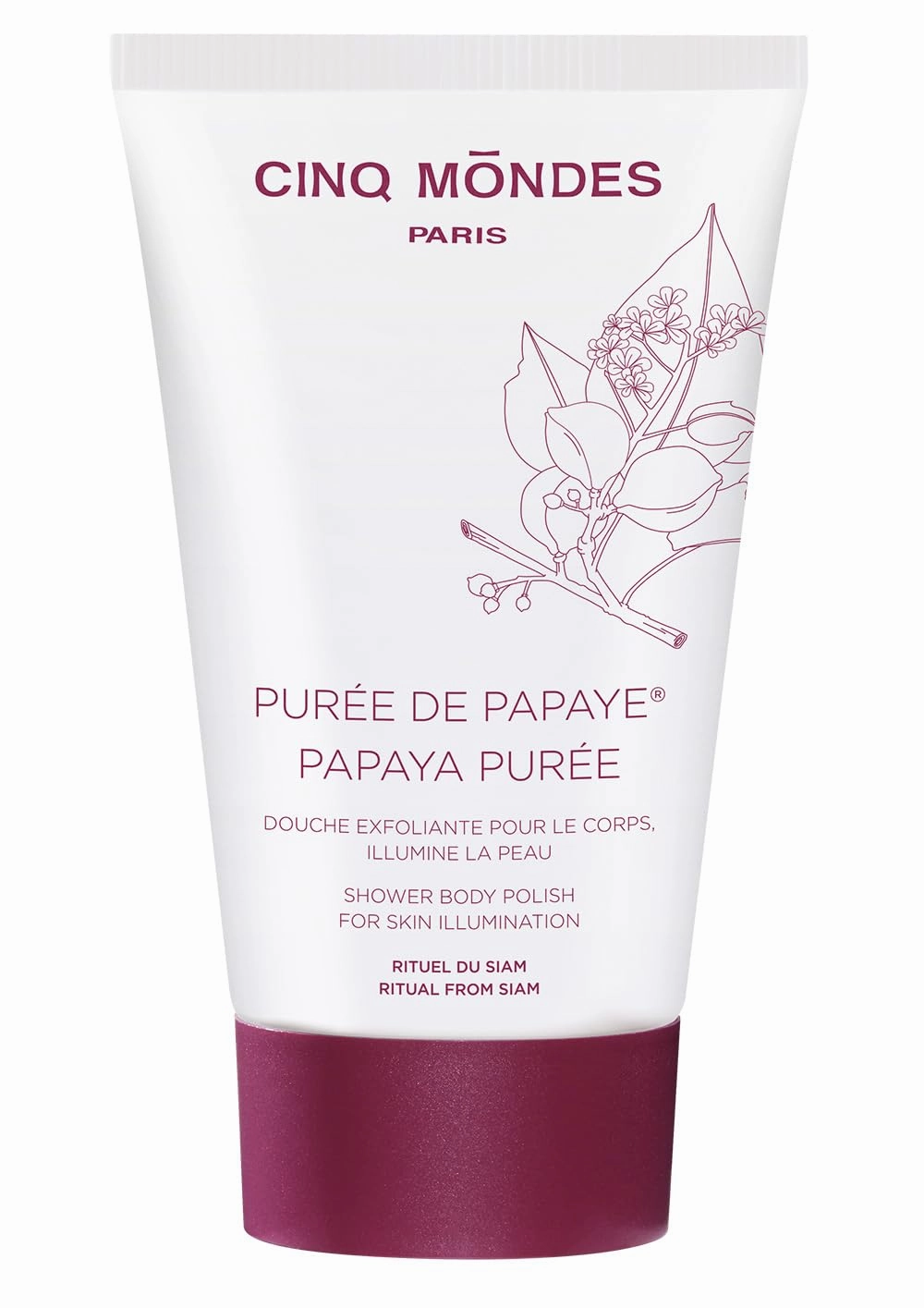 Cinq Mondes Papaya Puree Exfoliating Body Polish-5.0 Fl.Oz. - Daily Body Wash And Body Scrub In One For The Shower - All Skin Types Benefit - Safe For Sensitive Skin