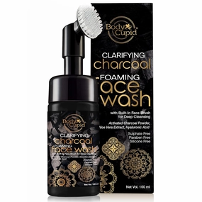 Clarifying Charcoal Foaming face Wash with Built in Brush - 100 ml