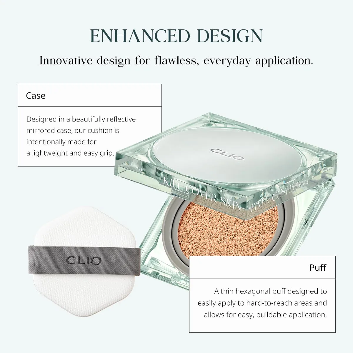 CLIO KILL COVER SKIN FIXER CUSHION (Advanced Version) (21N LINEN, [Refill Included])