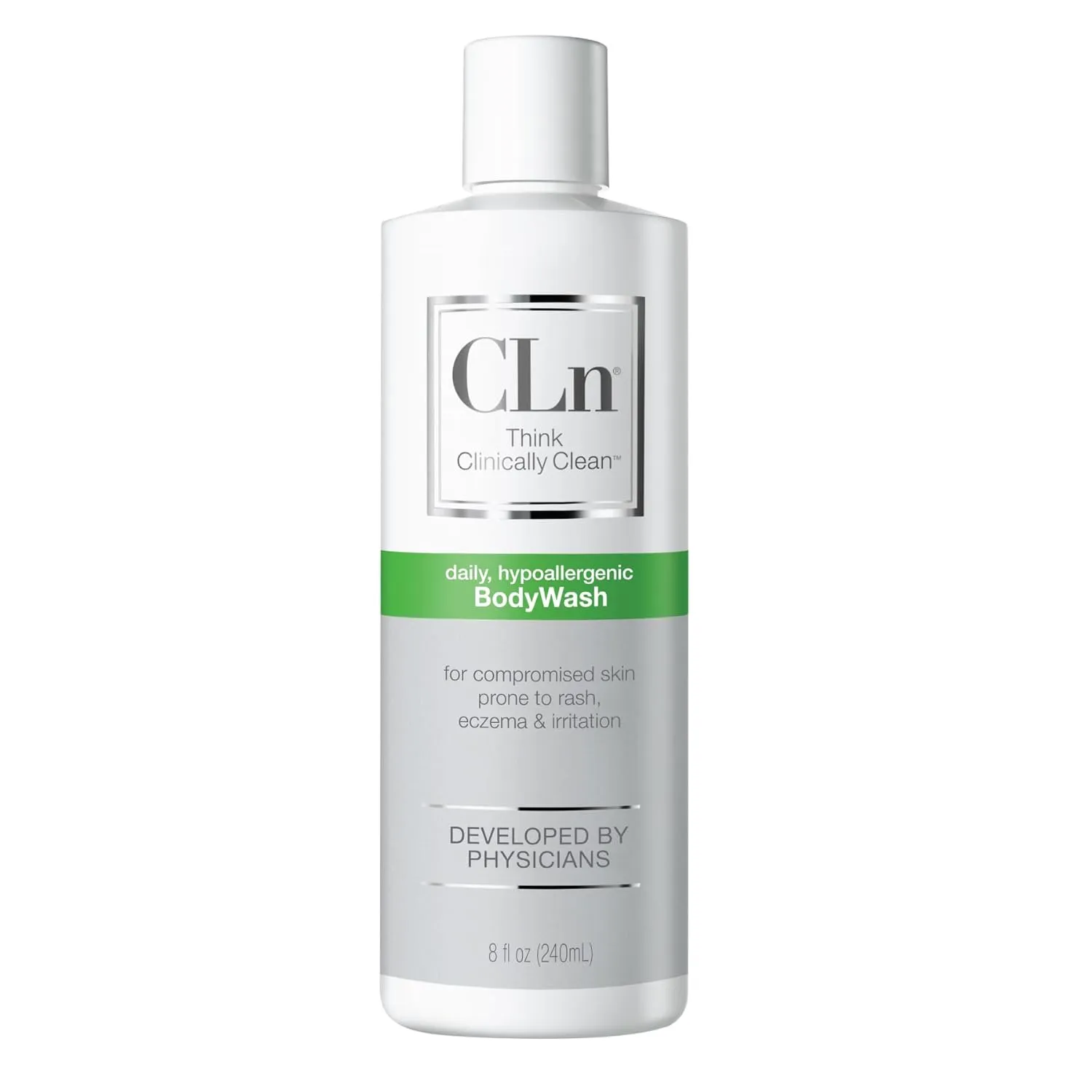 CLn® BodyWash –Non-Drying Body Wash, For Compromised Skin Prone to Eczema, Dermatitis, Rash & Hidradenitis Suppurativa, Fragrance-Free & Paraben-Free, 8 fl oz.