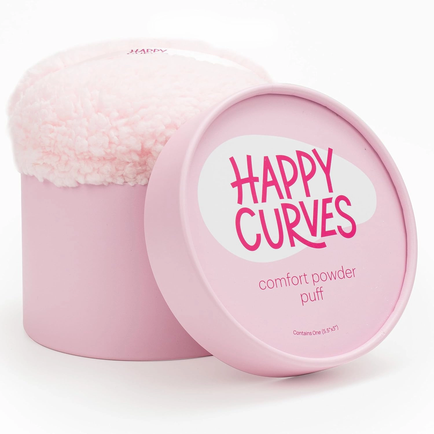 Comfort Powder Puff - Large Powder Puff for Body Powder Applicator with Storage Container, Compatible with Women's Talc-Free(Powder Sold Separately)