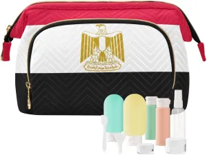Cosmetic Bag Egypt Flag Travel Makeup Organizer Case Toiletry Makeup Bags for Traveling Women