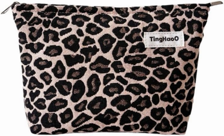 Cosmetic Bag for Women Ladies Makeup Bag Zippered Makeup Organizer Travel Toiletry Bags Makeup Bag (Small) Apricot