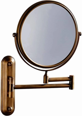 Cosmetic Vanity Mirror 360 egree Swivel Vanity Mirror 8 Inch Makeup Mirror Wall Mount Retractable Foling ouble Sie