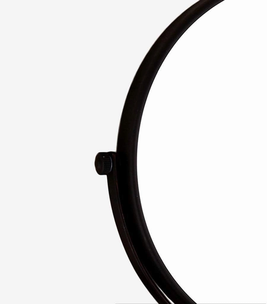 Cosmetic Vanity Mirror Bathroom Black 8 Inch Makeup Mirror Wall Luxury Quality Mounted Beauty Mirror 3X Magnification Folding Mirror Double-Sided Vanity Mirror Rectangula