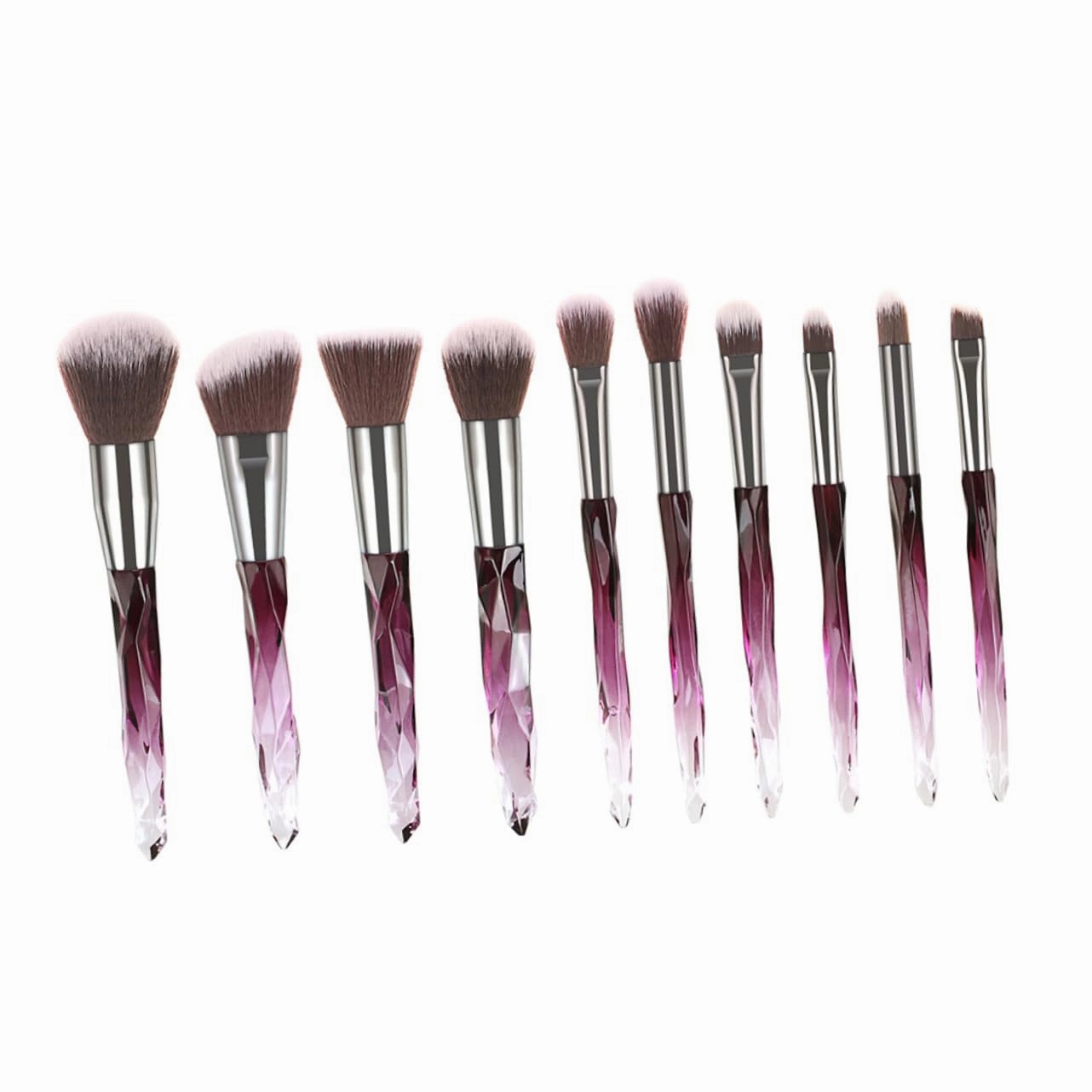 Cosmetics Brush Set 10-piece Crystal Makeup Kit Makeup Brush for Women Bristles