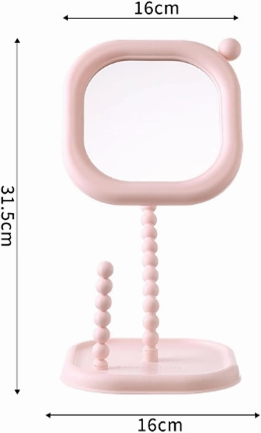 Creative Styling Vanity Mirror Student Dormitory Desktop Mirror Rotatable Beauty Mirror Square Desktop High-Definition Makeup Mirror