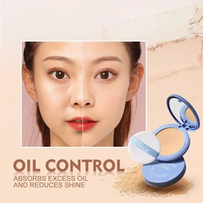 Currentlye Polvo Compacto,Polvo Compacto De Maquillaje Polvo Compacto Perfection Mate A Prueba De Agua,Polvo Compacto Perfection Mate Wet And Dry Powder Lasting Waterproof (#02)