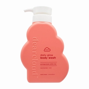 Daily Glow Body Wash – Pomegranate White Tea - Niacinamide, Cica & Vitamin C – Exfoliating Body Wash & Bath Soap for Women and Men (16 fl oz)