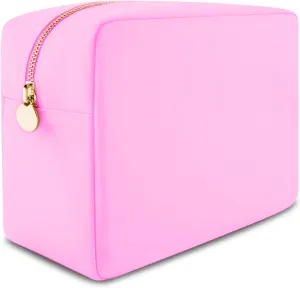 DANCOUR Nylon Makeup Bags for Women Large Preppy Travel Toiletry Pouch Cosmetic Bag Makeup Organizer