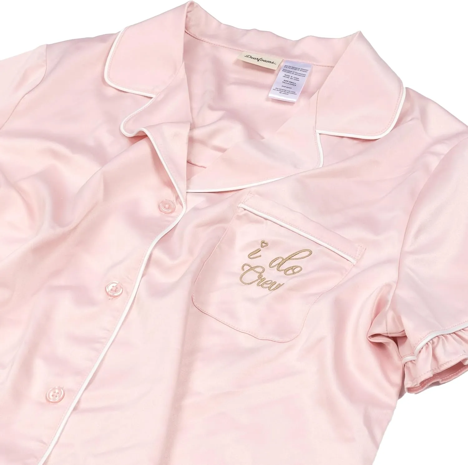 Dearfoams Women's Matching Bridal Pajamas, Robe & Nightwear Set for Bride & Bridesmaids, Wedding