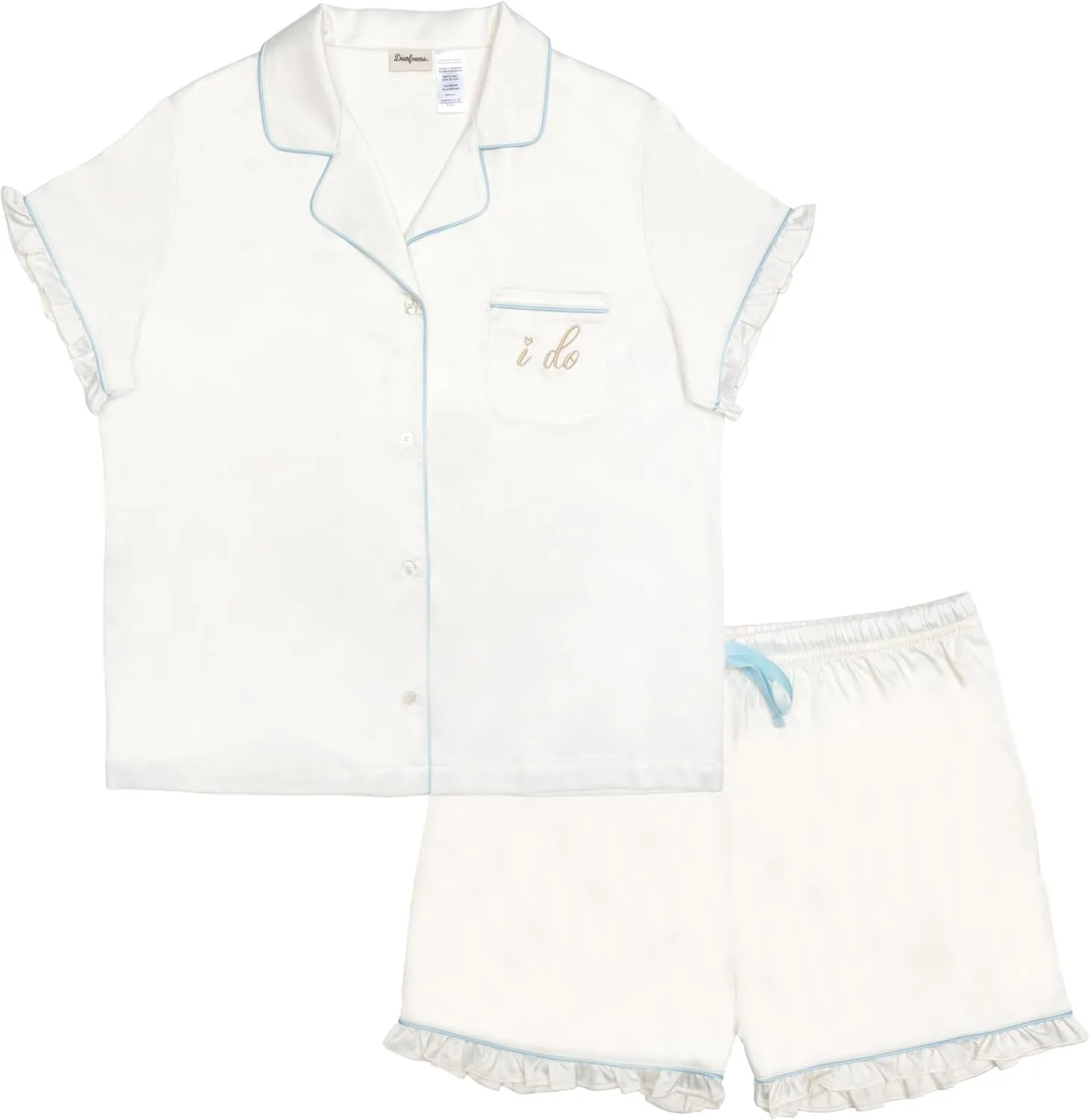 Dearfoams Women's Matching Bridal Pajamas, Robe & Nightwear Set for Bride & Bridesmaids, Wedding
